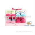 best sales superior quality print stripe colorful round dot slip baby socks